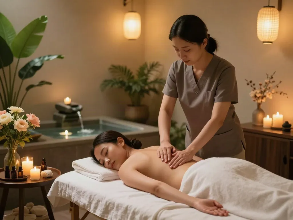 Experience rejuvenating 구의동출장마사지 in a serene spa setting with calming decor.